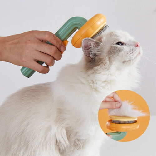 Pet Pumpkin Brush, Pet Grooming Self Cleaning Slicker